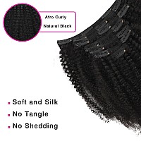 Sassina 4C Curly Hair Extensions Clips In Remi Brazilian Afro Curly Hair Clipon Natural Black Color Clip Ins Extensions For Bla