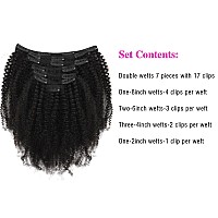 Sassina 4C Curly Hair Extensions Clips In Remi Brazilian Afro Curly Hair Clipon Natural Black Color Clip Ins Extensions For Bla