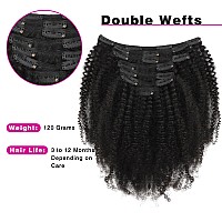 Sassina 4C Curly Hair Extensions Clips In Remi Brazilian Afro Curly Hair Clipon Natural Black Color Clip Ins Extensions For Bla