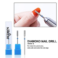 Nmkl38 Diamond Bit Small Barrel Shape Electric Nail Drill File Cuticle Cleaner Tool For Rotary Nail Drill Machine Manicure Pedic