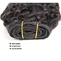 Luxnovolex Brazilian Curly Bundles Human Hair Kinky Curly 4 Bundle Short Virgin Human Hair Deals 50Gbundle Unprocessed Remy Jer