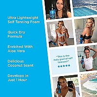 Bondi Sands Aero 1-Hour Express Self Tanning Foam Lightweight, coconut Tanning Foam Quickly Provides a Healthy, Flawless, Bronzed glow 761 fl oz225 mL