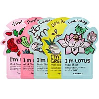 Tonymoly Im Real Radiance Sheet Mask 5 Count Hydrates And Moisturizes Face