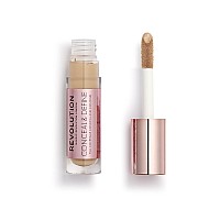 Makeup Revolution Conceal & Define Concealer, Full Coverage Makeup Concealer, Matte Finish & Long Wear, For Medium or Tan Skin Tones, Vegan, C10, 4ml