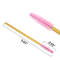 100 Pack Mascara Wands Bulk Disposable Eyelash Brushes Lash Extensions Makeup Brush Applicator Tool Bulk Goldpink