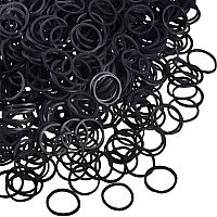 Hicarer 1000 Mini Rubber Bands Soft Elastic Bands For Kid Hair Braids Hair (Black,1.5 Cm)