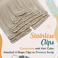 Sunny Clip In Hair Extensions Real Human Hair Blonde Clip On Hair Extensions Platinum Blonde Hair Extensions Clip In Human Hair