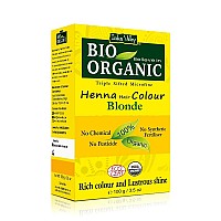 Indus Valley Bio Organic Natural henna hair color for gray hair coverage and hair dye Blonde 100gm