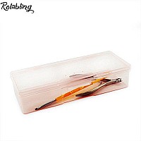 Rolabling Transparent Empty Plastic Nail Storage Box Nail Art Equipment Manicure Tool Storage Case (Pink)