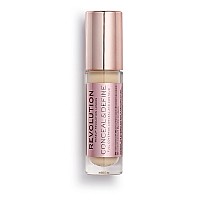 Makeup Revolution conceal & Define concealer, Full coverage Makeup concealer, Matte Finish & Long Wear, For Fair Skin Tones, Vegan, c6, 4ml