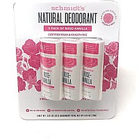 Natural Deodorant No Aluminum No Artificial Fragrance Certified Vegan And Cruelty Free Rose Vanilla 3 Pack