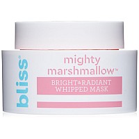 Bliss Mighty Marshmallow Bright & Radiant Whipped Mask - Brightening & Hydrating Face Mask - 17 Oz - Luminious Skin - clean - Vegan & cruelty-Free - All Skin Types