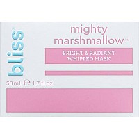 Bliss Mighty Marshmallow Bright & Radiant Whipped Mask - Brightening & Hydrating Face Mask - 17 Oz - Luminious Skin - clean - Vegan & cruelty-Free - All Skin Types