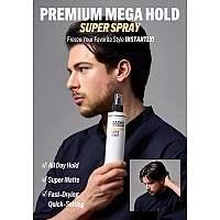 DASHU Premium Mega Hold Super Spray 8.45fl oz - Extra Strong Hold, Dryness Prevention, All-Natural Ingredients