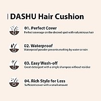 DASHU Daily Anti-Hair Loss Hair Cushion Black .92oz - Thick & Full Looking Hair, Safe from Sweating & Raining