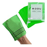 Modu 6 Pcs Korean Exfoliating Mitt Bath Washcloth 67 X 55 In Asian Italy Towel Small 6 Pcs Green