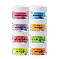 Cuccio Pro Powder Polish Nail Colour Dip System Funky Neons 8 X 05 Oz 8Count