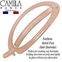 Camila Paris Cp2320 French Hair Barrette Clip Flexible Ponytail Holder No Metal Parts Strong Hold Grip Hair Clips For Women N