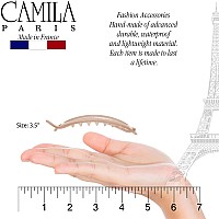 Camila Paris Cp2320 French Hair Barrette Clip Flexible Ponytail Holder No Metal Parts Strong Hold Grip Hair Clips For Women N