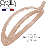 Camila Paris Cp2320 French Hair Barrette Clip Flexible Ponytail Holder No Metal Parts Strong Hold Grip Hair Clips For Women N