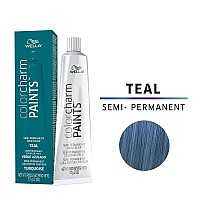 Colorcharm Paints Semipermanent Hair Dye For Temporary Hair Color Intermixable Shades Teal 2 Fl Oz