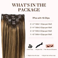 Goo Goo Clip In Hair Extensions Real Human Hair Remy Human Hair Extensions Clip Ins For Women Natural Human Hair 20Inch 120G