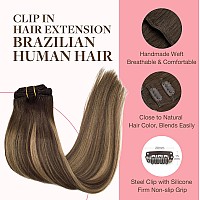 Goo Goo Clip In Hair Extensions Real Human Hair Remy Human Hair Extensions Clip Ins For Women Natural Human Hair 20Inch 120G