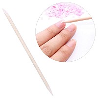 Btyms 300 Count Orange Wood Stick 45 Inch Cuticle Pusher Remover Orangewood Cuticle Sticks Nail Art Manicure Pedicure Sticks Or