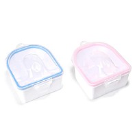 Rolabling 2 PCS Soaking Soak Bowl Nail Art Polish Remove Wash Soaker Tray Manicure Spa Tool