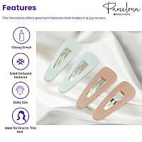 Parcelona French Mini Set Of 4 Small Celluloid Acetate Snap Hair Clips No Slip Fashion Durable Styling Women Hair Accessories Gi