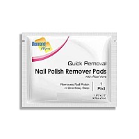 Diamond Wipes Nail Polish Remover Wipes with Aloe Vera, Acetone Nail Polish Remover Pads, Case of 500 Individually Wrapped Nail Polish Wipes