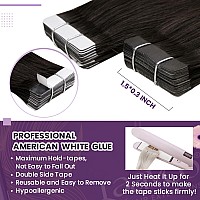 Laavoo Tape In Hair Extensions Human Hair 80G Tape In Extensions Human Hair 40Pcs Tape In Hair Extensions Human Hair Darkest Bro