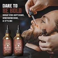 Viking Revolution Sandalwood Beard Oil For Men Natural Mens Beard Oil With Argan Oil And Jojoba Oil Beard Softener Strength