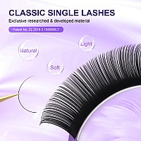 Nagaraku Eyelash Extensions 010 Mm C Curl 15Mm Premium Individual Classic Lashes Soft Natural Matte Black 16 Rows Professional