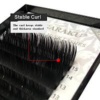 Nagaraku Eyelash Extensions Individual Lashes 020Mm J Curl 715Mm Mix Tray Classic Matte Black Natural Faux Mink 16 Rows