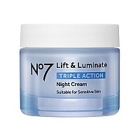 No7 Lift Luminate Triple Action Night Cream Antiwrinkle Collagen Peptide Brightening Cream Skin Firming Hyaluronic Acid