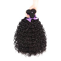 Brazilian Hair Water Wave 3 Bundles With Frontal 13X4 Free Part Lace Frontal 100 Virgin Human Hair Bundles Brazilian Hair Exten