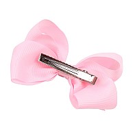 4 Inch Boutique Girls Hair Bows Hair Clips For Baby Girls Toddlers 12 Pcs Solid Color Hot Pink