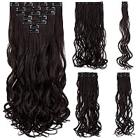 Brown Extensions,Clip On Hair Extensions Dark Brown 18