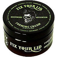 Fix Your Lid Forming Cream for Hair Styling - Men`s Cream with Medium Hold and Shine - Match all Mens Hair Types & Styles - Easy To Wash Out - 3.75 Oz