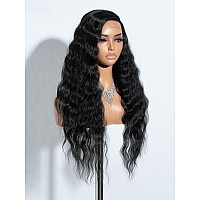 Joedir Lace Front Wigs 28 Long Curly Wavy Black Color Hight Temperature Synthetic Wigs For Black Women 130 Density Wigs 200G