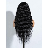 Joedir Lace Front Wigs 28 Long Curly Wavy Black Color Hight Temperature Synthetic Wigs For Black Women 130 Density Wigs 200G