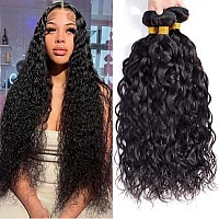 12A Water Wave 3 Bundles Human Hair 10 12 14 300G 100 Unprocessed Brazilian Virgin Hair Wet And Wavy Human Hair Weave Bundle