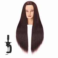 Mannequin Head 2628 Synthetic Fiber Training Head Braiding Head Hair Styling Manikin Cosmetology Doll Head Hairdresser Traini