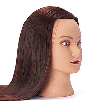 Mannequin Head 2628 Synthetic Fiber Training Head Braiding Head Hair Styling Manikin Cosmetology Doll Head Hairdresser Traini