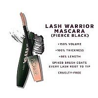 Flower Beauty Lash Warrior Mascara - Volumizing Lashes, Length & Definition, No clumping (Fierce Black)