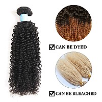 Bly 7A Mongolian Kinky Curly Human Hair Bundles 18 Inch Unprocessed Hair Weave Weft For Black Women Natural Color