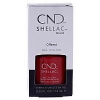 CND Shellac Gel Nail Polish, Red/Burgundy, 0.25