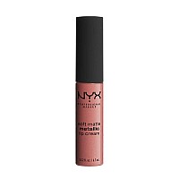 Nyx Professional Makeup Soft Matte Metallic Lip Cream Liquid Lipstick Cannes Matte Muted Mauve