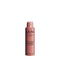 Nyx Professional Makeup Soft Matte Metallic Lip Cream Liquid Lipstick Cannes Matte Muted Mauve